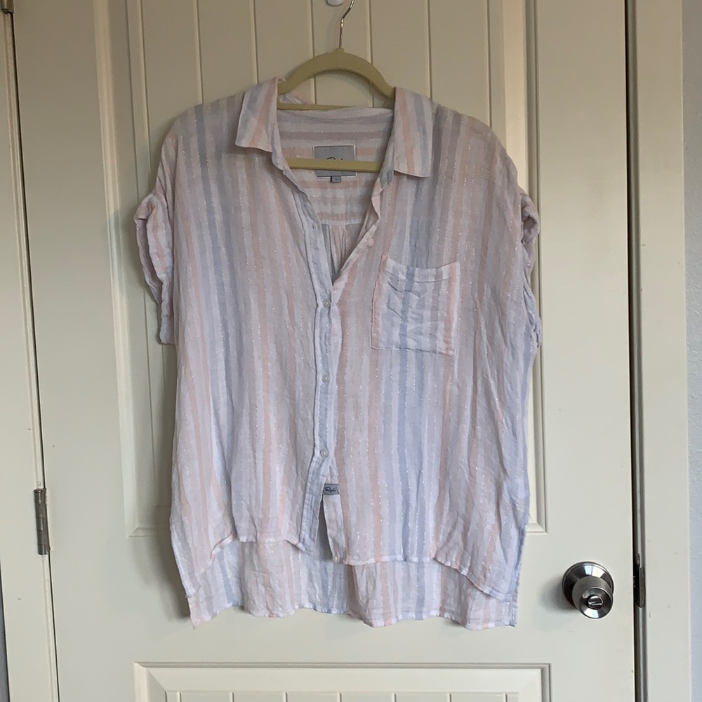 Striped Linen Button Down